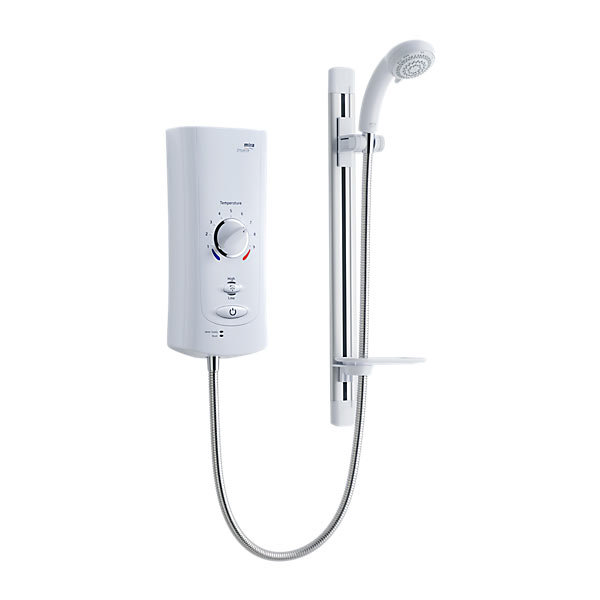 Mira - Advance ATL 9.8kw Thermostatic Electric Shower - White & Chrome - 1.1643.003 Large Image