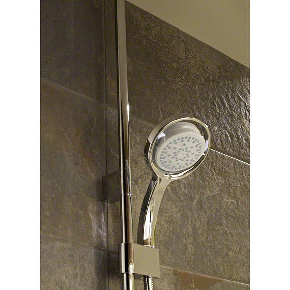 Mira - Vision BIV Ceiling Fed High Pressure Digital Thermostatic Shower Mixer - White & Chrome Stand