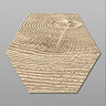 Missouri Hexagon Beige Wood Effect Tiles - 200 x 240mm