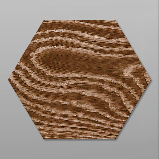 Missouri Hexagon Dark Oak Wood Effect Tiles - 200 x 240mm