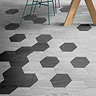 Missouri Hexagon Graphite Oak Wood Effect Tiles - 200 x 240mm