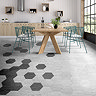 Missouri Hexagon Graphite Oak Wood Effect Tiles - 200 x 240mm