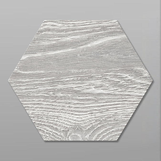 Missouri Hexagon Grey Oak Wood Effect Tiles - 200 x 240mm