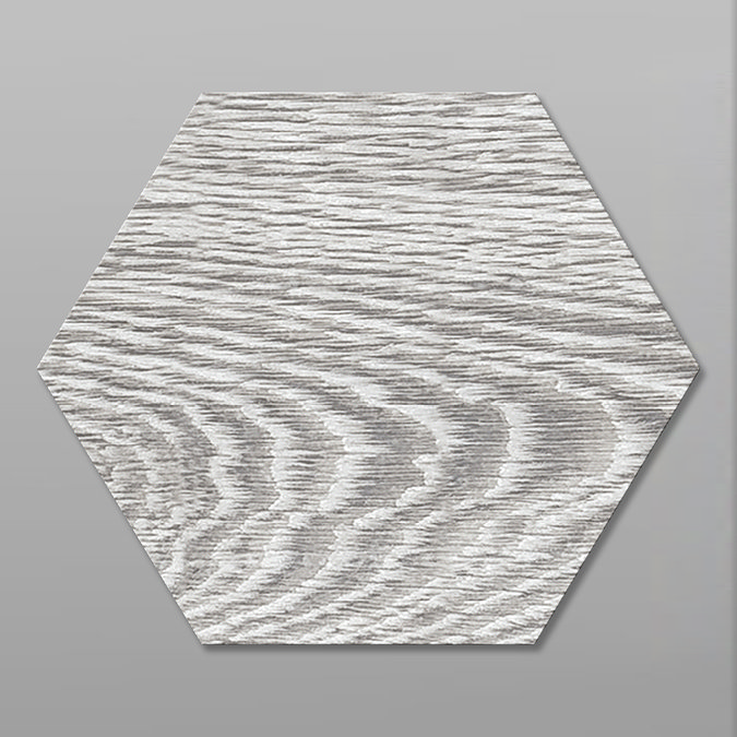 Missouri Hexagon Grey Oak Wood Effect Tiles - 200 x 240mm