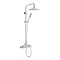 Moda Telescopic Riser Kit with Square Bar Valve & Shower Head - Chrome Large Image