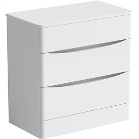 Mode Adler White Floor Standing 800mm Countertop Vanity Unit