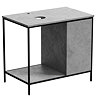 Mode Bergne 812mm Concrete Grey Washstand & Gloss White Slim Basin Set