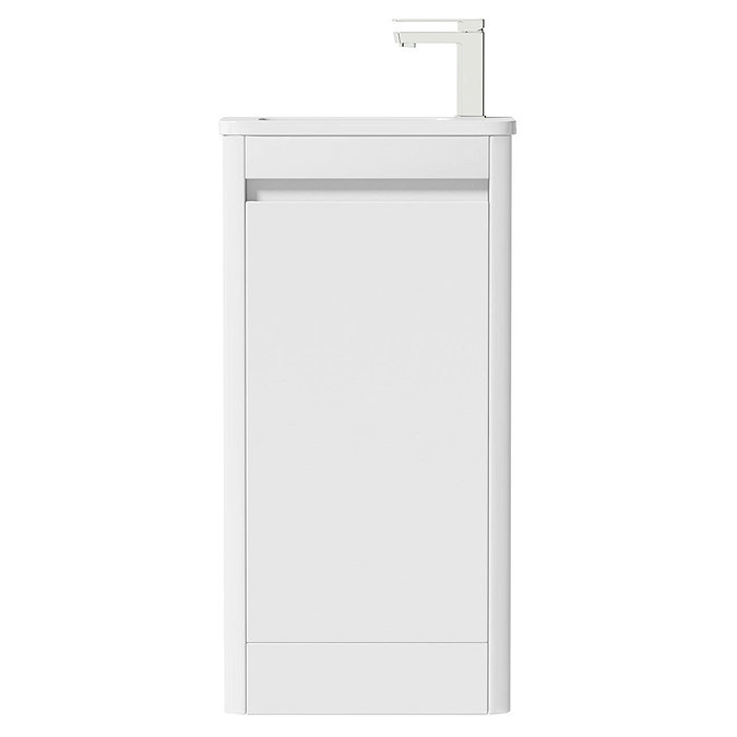 Mode De Gale White Cloakroom 410mm Floor Standing Vanity Unit with Basin