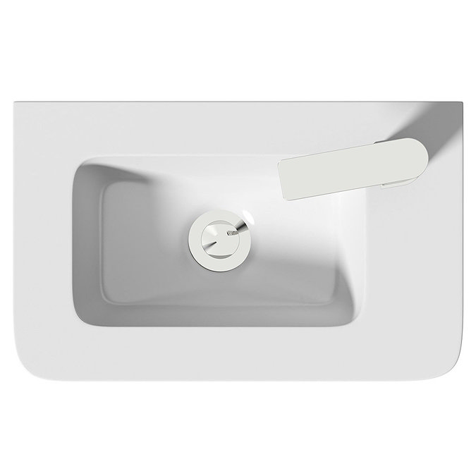 Mode De Gale White Cloakroom 410mm Floor Standing Vanity Unit with Basin