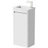 Mode De Gale White Cloakroom 410mm Floor Standing Vanity Unit with Basin