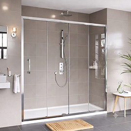 Mode Meier 1700 x 1950mm 8mm Framed Sliding Shower Door (Excludes Tray) - CSLID170
