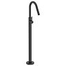 Mode Spencer Round Black Freestanding Side Lever Bath Filler Tap