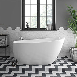 Toreno 1520 Small Modern Slipper Free Standing Bath Medium Image
