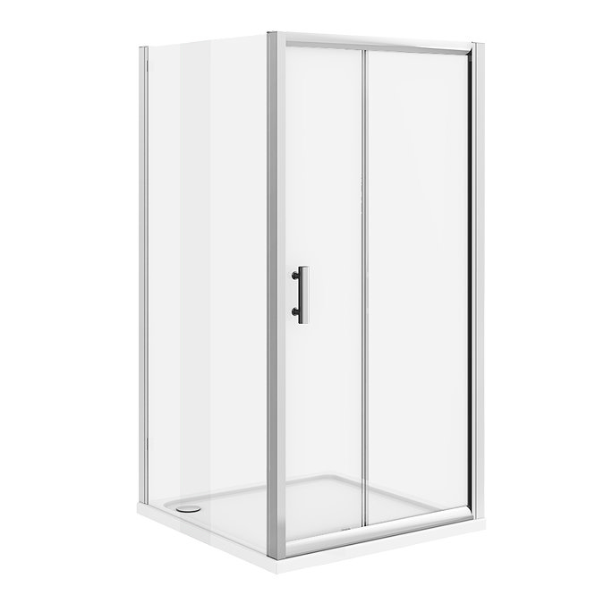 Turin 8mm Rectangular Sliding Door Shower Enclosure - Easy Fit  Profile Large Image