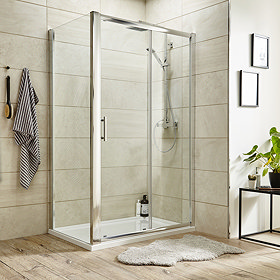 Toreno 8mm Rectangular Sliding Door Shower Enclosure - Easy Fit Large Image