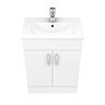 Toreno Cloakroom Suite inc. Modern Toilet (White Gloss)  In Bathroom Large Image