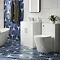 Toreno Cloakroom Suite inc. Modern Toilet (White Gloss) Large Image