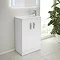 Turin Cloakroom Basin Unit - 550mm Floor Standing with Offset Basin Feature Large Image