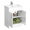 Turin High Gloss White Vanity Unit Bathroom Suite W1100 x D400/200mm  Profile Large Image