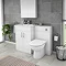 Toreno 1100mm Gloss White Vanity Unit Bathroom Suite - Depth 400/200mm  Standard Large Image