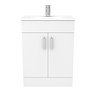 Toreno 1100mm Gloss White Vanity Unit Bathroom Suite - Depth 400/200mm  additional Large Image