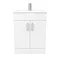Toreno 1100mm Gloss White Vanity Unit Bathroom Suite - Depth 400/200mm  additional Large Image