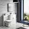 Toreno High Gloss White Vanity Unit Bathroom Suite W1100 with Bliss Square BTW Pan Large Image