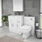 Toreno 1300mm Gloss White Vanity Unit Bathroom Suite - Depth 400/200mm  In Bathroom Large Image