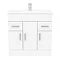 Toreno 1300mm Gloss White Vanity Unit Bathroom Suite - Depth 400/200mm  additional Large Image