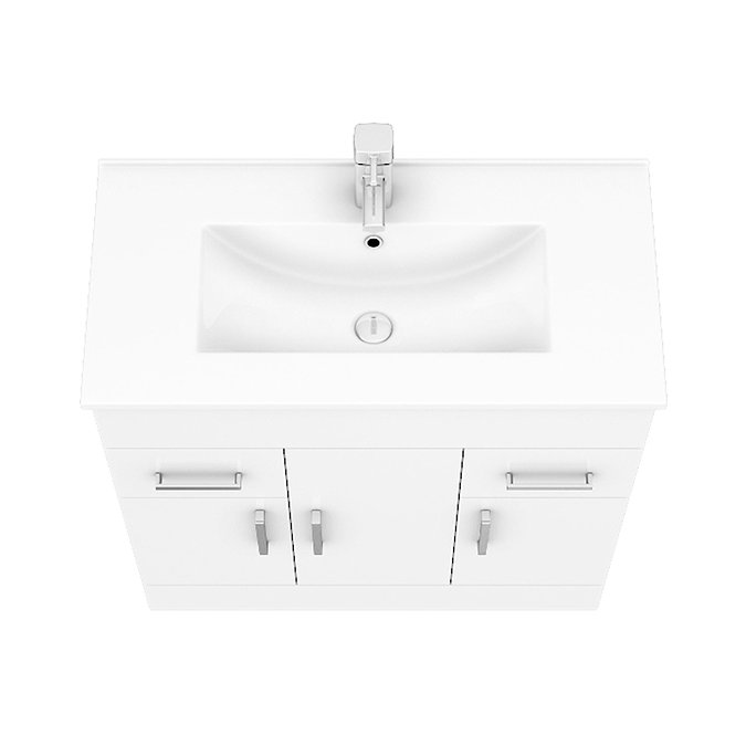Toreno 1300mm Gloss White Vanity Unit Bathroom Suite - Depth 400/200mm  Newest Large Image