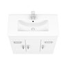 Toreno 1300mm Gloss White Vanity Unit Bathroom Suite - Depth 400/200mm  Newest Large Image