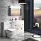 Toreno High Gloss White Vanity Unit Bathroom Suite W1300 with Bliss square BTW pan Large Image