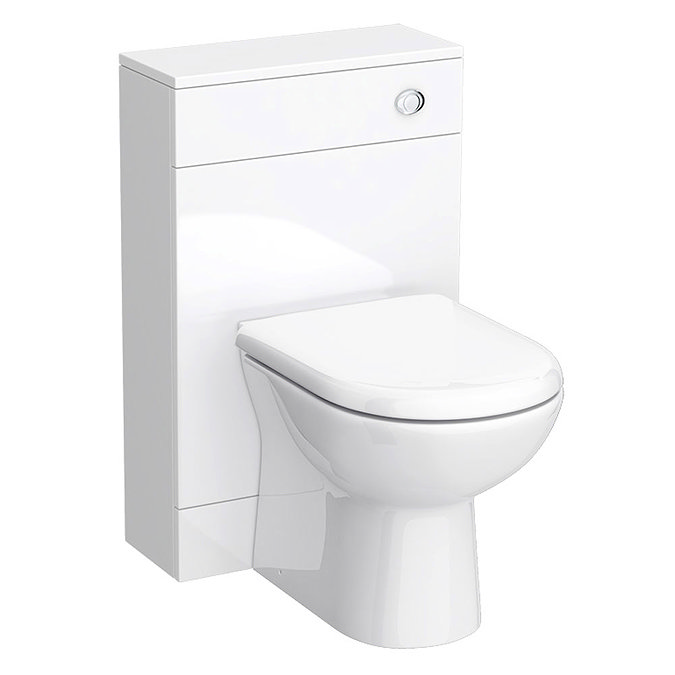 Turin High Gloss White Vanity Unit Bathroom Suite W1500 x D400/200mm  Standard Large Image