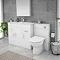 Toreno 1500mm Gloss White Vanity Unit Bathroom Suite - Depth 400/200mm  In Bathroom Large Image
