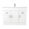 Toreno 1500mm Gloss White Vanity Unit Bathroom Suite - Depth 400/200mm  additional Large Image