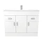 Toreno 1500mm Gloss White Vanity Unit Bathroom Suite - Depth 400/200mm  additional Large Image
