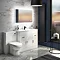 Toreno 1500mm Gloss White Vanity Unit Bathroom Suite - Depth 400/200mm Large Image