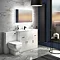 Toreno High Gloss White Vanity Unit Bathroom Suite W1500 with Series 600 BTW pan Large Image