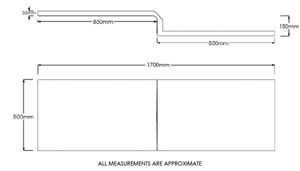 1700mm - Right Hand