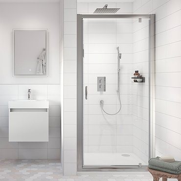 Turin Pivot 8mm Easy Fit Shower Door  Profile Large Image