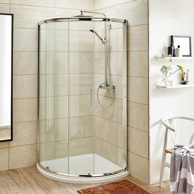 Turin 860x860mm Single Entry Quadrant 8mm Easy Fit Shower Enclosure Large Image
