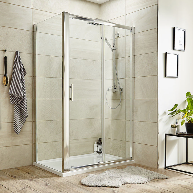 Turin 8mm Sliding Shower Door - Easy Fit  Profile Large Image