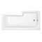 Modena Square Shower Bath & Fixed Screen - Left hand option Feature Large Image