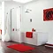 Modena Square Shower Bath & Fixed Screen - Left hand option Large Image