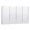 Toreno White Minimalist 4 Door Mirror Cabinet - W1200 x D110mm Large Image