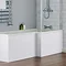 Turin White Offset MDF Front Bath Panel - NMP135 Profile Large Image