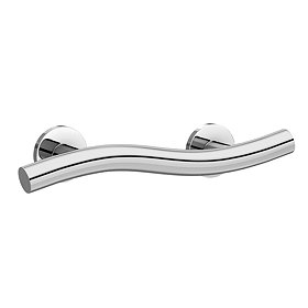 Milton Wave 14 Inch Chrome Curved Grab Rail Large Image