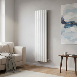 The Heating Co. Modern 1800 x 408mm Vertical Double Flat Panel White Radiator
