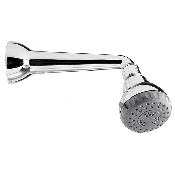 Ultra Modern 3 Function Fixed Shower Head & Arm - Chrome - A378 Large Image