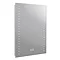 Modern 600 x 800mm LED Illuminated Bathroom Mirror incl. Digital Clock, Anti-Fog & Shaving Socket